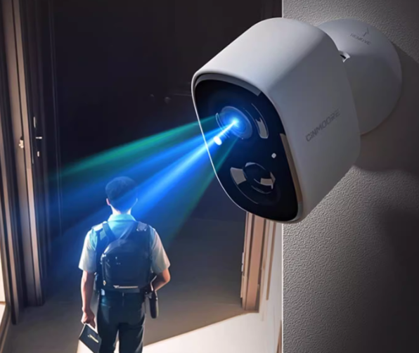 门口摄像头免插电无线家用智能高清充电监控